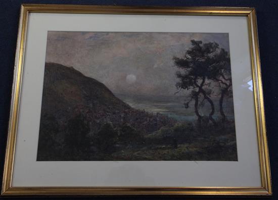 Thomas William Morley (1859-1925) Twixt The Daylight and The Dark, Hastings Old Town, 1920 14.5 x 20.5in.